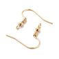 Tarnish Resistant 316-Surgical Stainless Steel Earring Hooks (10 PCs) 21x20 MM Gold Color Earwires For Jewellery Making [ac-jwlsupp-00034-m25]