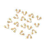 Tarnish Resistant 304-Stainless Steel Wire Guards (10 Pieces) 6x5x2 MM Gold Color End Lock Guardians For Jewellery Making [ac-jwlsupp-00041-m2]