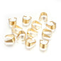 Tarnish Resistant 304-Stainless Steel Snap On Pinch Bails (5 Pieces) 10x8x4 MM Gold Color For Jewellery Making