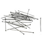 304-Stainless Steel Ball Head Pins 50x0.7 MM (10 Grams, 55 to 60 Pieces) 21 Gauge Tarnish Resistant Silver Color For Jewellery Making Crafts [ac-jwlsupp-00046-m1]