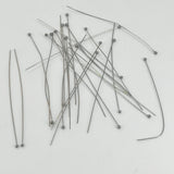 304-Stainless Steel Ball Head Pins 70x0.5 MM (10 Grams, 65+  Pieces) 24 Gauge Tarnish Resistant Silver Color For Jewellery Making Crafts