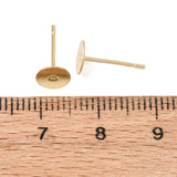 Tarnish Resistant 304-Stainless Steel Earring Base (50 PCs) 6x0.7 MM Stud Post Gold Color Color For Jewellery Making [ac-jwlsupp-00047-m14]