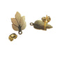 Tarnish Resistant 304-Stainless Steel Earring Studs Bases With Stoppers (4 Pieces) 17x10 MM Leaf Gold Color For Jewellery Making [ac-jwlsupp-00047-m4]