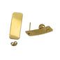 Tarnish Resistant 304-Stainless Steel Earring Studs Bases With Stoppers (4 Pieces) 26x10 MM Rectangle Gold Color For Jewellery Making [ac-jwlsupp-00047-m7]