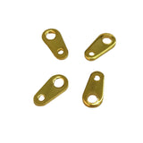 304-Stainless Steel Chain Extension Connector Tabs (10 Pieces) 8x4x0.7 MM Drop Gold Color For Jewellery Making [ac-jwlsupp-00051-m2]