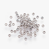 Tarnish Resistant 316-Stainless Stainless Steel Crimp Beads (125-150 PCs, Approx 2 GMs) 1.9 MM Round Hole 0.9 MM Gear Locks Silver Color For Jewellery Making [ac-jwlsupp-00057-m2]
