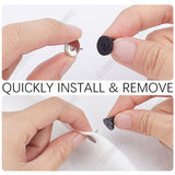 Plastic Brooch Pin Backs 10x7 MM (25 PCs, 10 GMs Wt) Mixed Colors Comfort Fit Tie Tack Safety Backs for Holding Uniform Badges Lapel Hats