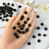 Silicone Brooch Rubber Pin Backs 10x8 MM (28-30 PCs, 10 GMs Wt) Black Comfort Fit Tie Tack Safety Backs for Holding Uniform Badges Lapel Hats