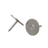 Iron Lapel Pins (10 PCs) 10x8 MM For Brooch Comfort Fit Tie Tack Safety Backs Holding Uniform Badges Hats