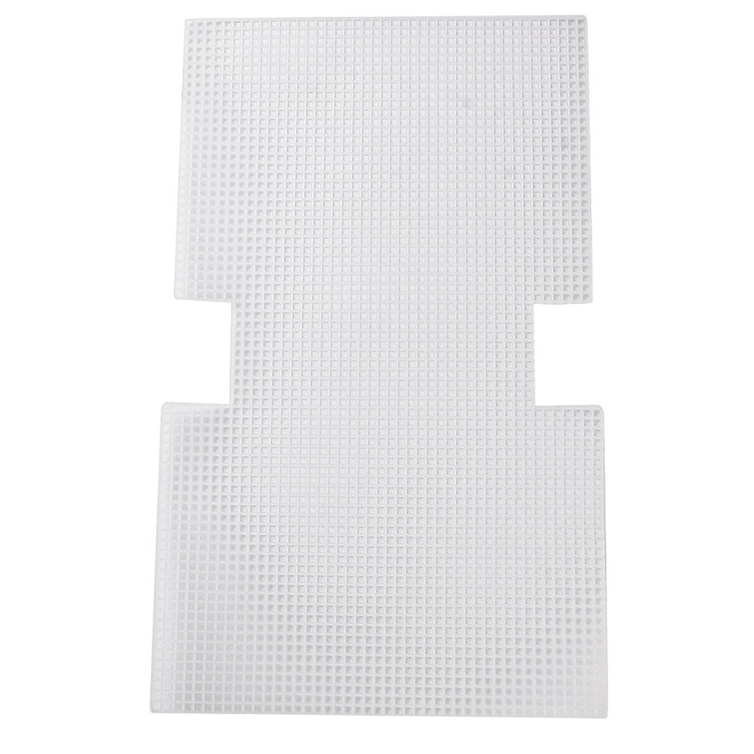 Embroidery Canvas Mesh Plastic Sheets 11.5x17 Inch (1 Piece) Hole 4x4mm For Bag Purse Bottom Side Padding Rectangle White For DIY Knitting Crafts