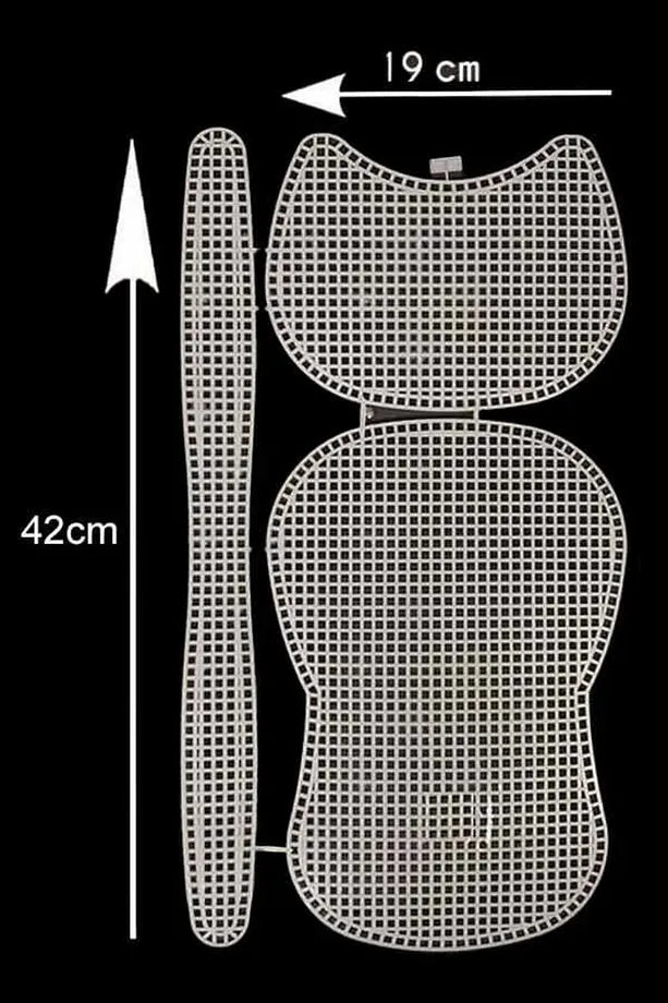 Embroidery Canvas Mesh Plastic Sheets 10x17 Inch (1 Piece) Hole 4mm Rectangle White For Cross Stitching DIY Knitting Crochet Crafts