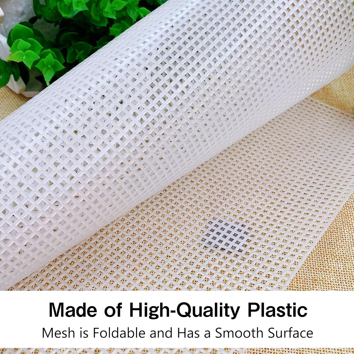 Embroidery Canvas Mesh Plastic Sheets 13x20 Inch (1 Sheet) Hole 3x3mm For Bag Purse Bottom Side Padding Rectangle White For Cross Stitching Knitting