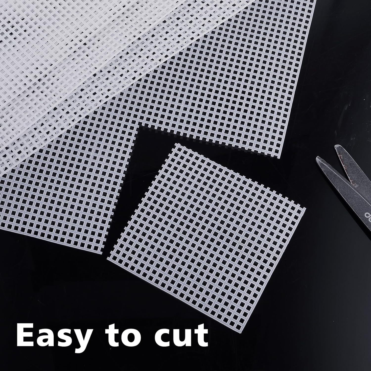 Embroidery Canvas Mesh Plastic Sheets 13x20 Inch (1 Sheet) Hole 3x3mm For Bag Purse Bottom Side Padding Rectangle White For Cross Stitching Knitting