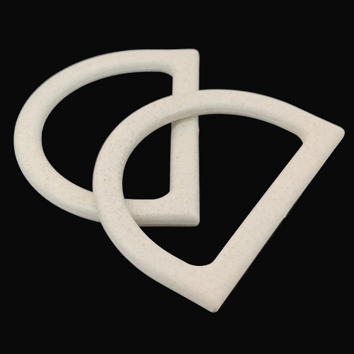 Plastic D Shape Purse Bag Handles (2 Pieces) 4.5x3.25 Inch 9mm White For Making Accessories Spare Replacements