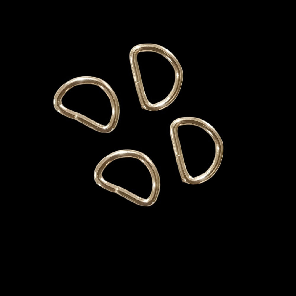 D Rings (4 Pieces) 27x20x3 MM Gold Color Metal Alloy For Bag Buckle Accessories Making Spare Replacements