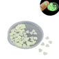 Glow In the Dark Sequins (2 Grams, 400+ Pieces) 4x4.5x0.2 MM Heart Decorative Radium Fluorescent Pailletes For DIY Crafts Garments Nails