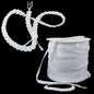 Sequins Chain Rolls (10 Meters) White 6 MM Round Paillettes For Sewing Accessories Garment Ornament Decorative Embellishments [ac-sewsupp-00010-m12]
