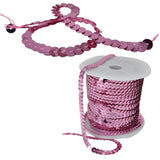 Sequins Chain Rolls (10 Meters) Pink 6 MM Round Paillettes For Sewing Accessories Garment Ornament Decorative Embellishments [ac-sewsupp-00010-m20]