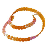 Sequins Chain Rolls (10 Meters) Shine Reflective Orange 6 MM Round Paillettes For Sewing Accessories Garment Ornament Decorative Embellishments [ac-sewsupp-00010-m5]