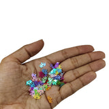 Plastic Sequins (900+ Pieces) 7x11.5 MM 0.4 MM Thick No Hole Mixed Colors Heart Crown Paillettes For Sewing Garment DIY Crafts Embellishments [ac-sewsupp-00011-m11]
