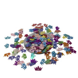 Plastic Sequins (900+ Pieces) 7x11.5 MM 0.4 MM Thick No Hole Mixed Colors Heart Crown Paillettes For Sewing Garment DIY Crafts Embellishments [ac-sewsupp-00011-m11]