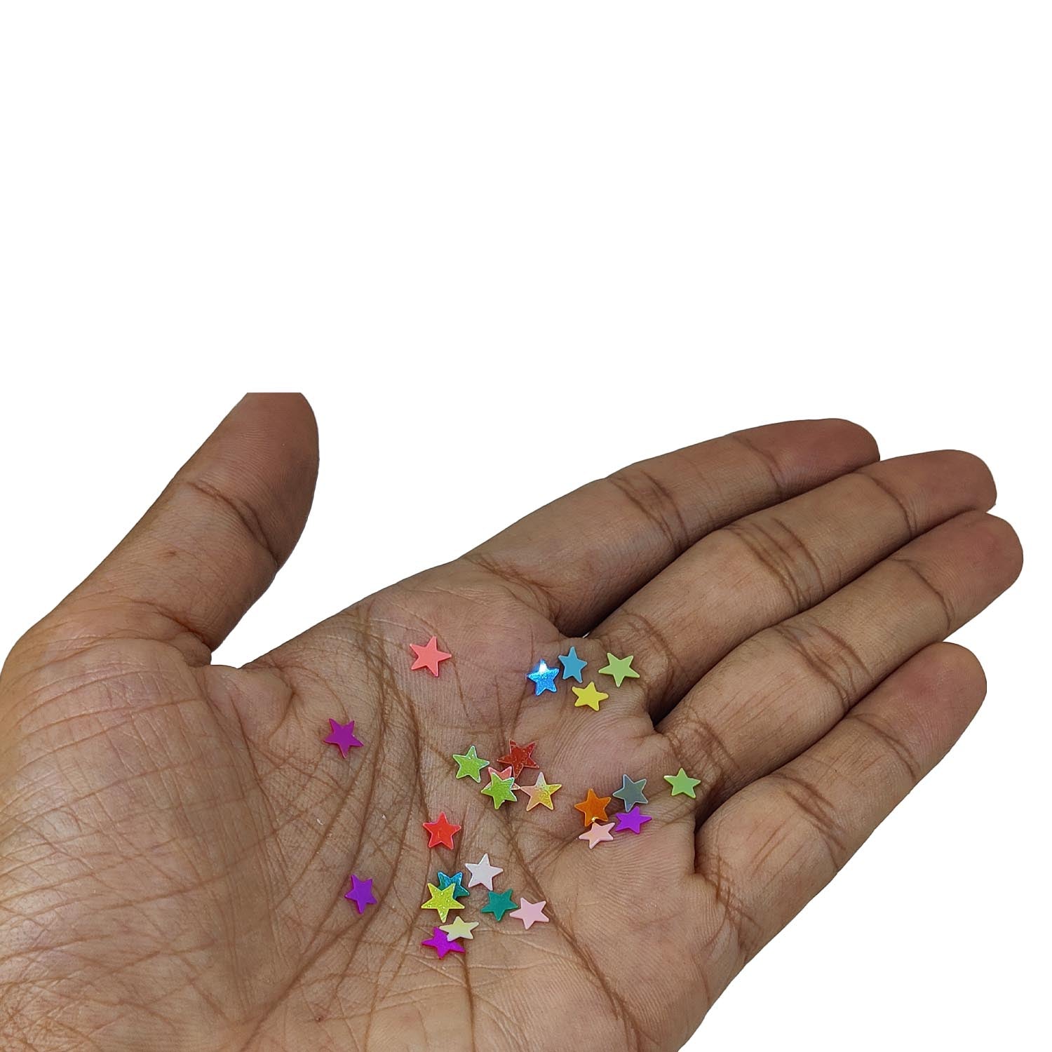 Plastic Sequins (1800+ Pieces) 5x5.5 MM 0.4 MM Thick No Hole Mixed Colors Star Paillettes For Sewing Garment DIY Crafts Embellishments [ac-sewsupp-00011-m12]