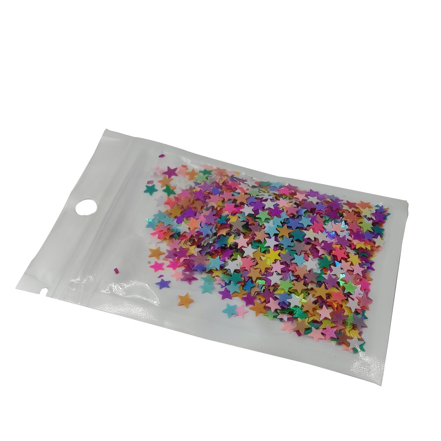 Plastic Sequins (1800+ Pieces) 5x5.5 MM 0.4 MM Thick No Hole Mixed Colors Star Paillettes For Sewing Garment DIY Crafts Embellishments [ac-sewsupp-00011-m12]