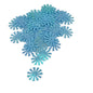 Plastic Sequins (75+ Pieces, 5 GMs Wt) 16 MM 0.2 MM Thick 1 MM Hole Blue Flower Paillettes For Sewing Garment DIY Crafts Embellishments [ac-sewsupp-00011-m19]