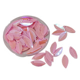 Plastic Sequins (750+ Pieces) 15x6.5 MM 0.3 MM Thick 1 MM Hole Pink & White Oval Paillettes For Sewing Garment DIY Crafts Embellishments [ac-sewsupp-00011-m21]