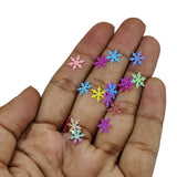Plastic Sequins (800+ Pieces) 9.5x8 0.4 MM Thick No Hole Mixed Colors Snowflake Paillettes For Sewing Garment DIY Crafts Embellishments [ac-sewsupp-00011-m5]