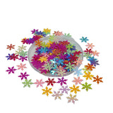 Plastic Sequins (800+ Pieces) 9.5x8 0.4 MM Thick No Hole Mixed Colors Snowflake Paillettes For Sewing Garment DIY Crafts Embellishments [ac-sewsupp-00011-m5]