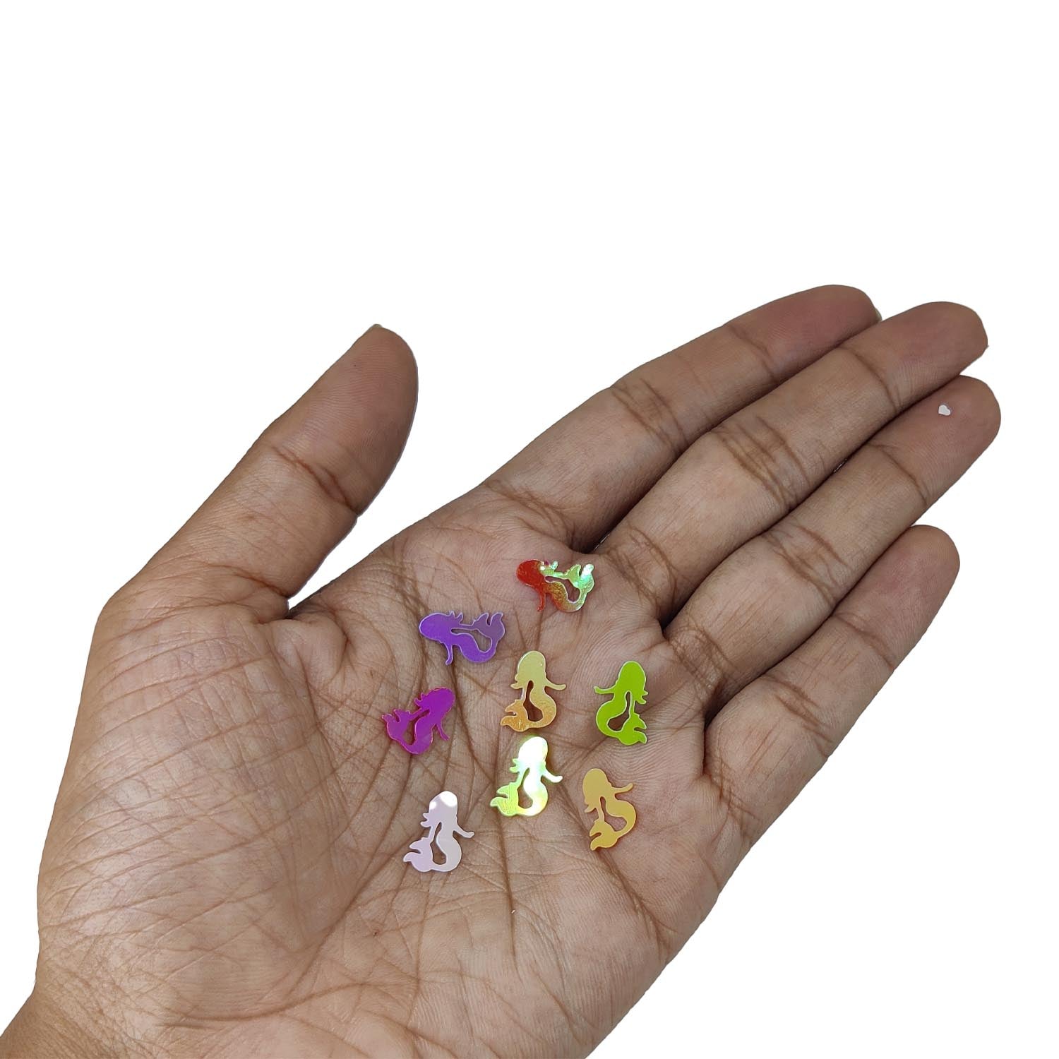 Plastic Sequins (600+ Pieces) 12x9.5 MM 0.4 MM Thick No Hole Mixed Colors Mermaid Paillettes For Sewing Garment DIY Crafts Embellishments [ac-sewsupp-00011-m7]