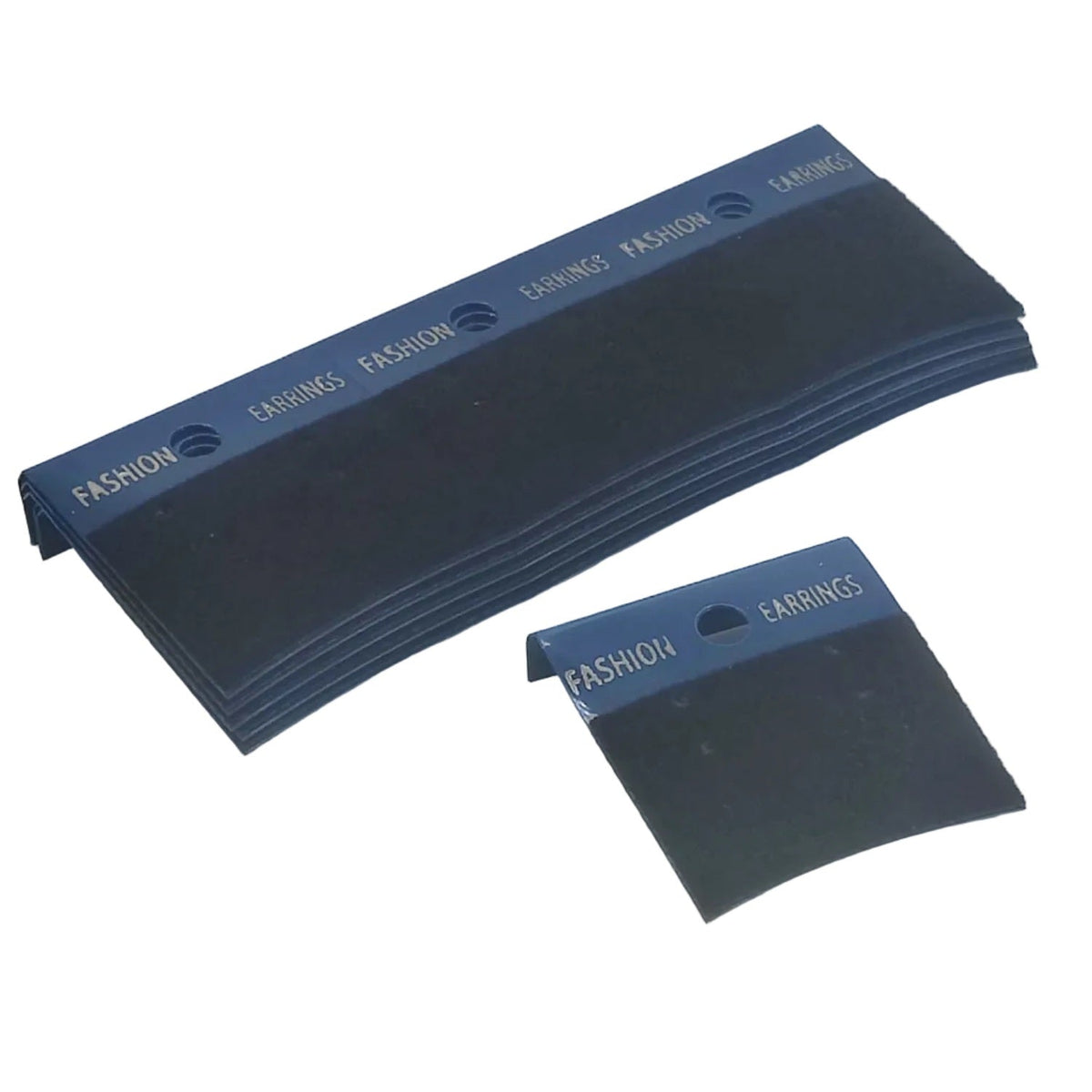 Plastic Velvet Display Cards With Velvet (50 PCs) 1.5x1.5 Inch Blue For Jewellery Earrings [jefs-dispcrdtool-00001-m8]