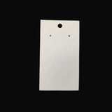 Paper Earring Display Card Strips 3.5x2inch (9x5CM) Rectangle White (Pack of 50 Pieces)