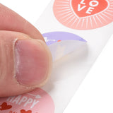 Paper Stickers 1 Inch / 2.5 CM (1 Roll, 500 Stickers) Valentine's Day Love Theme Round Multicolor Gift Packing Tags