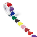 Paper Stickers 1x1 Inch / 2.5x2.5 CM (1 Roll, 500 Stickers) Valentine's Day Heart Love Theme Heart Multicolor Gift Packing Tags