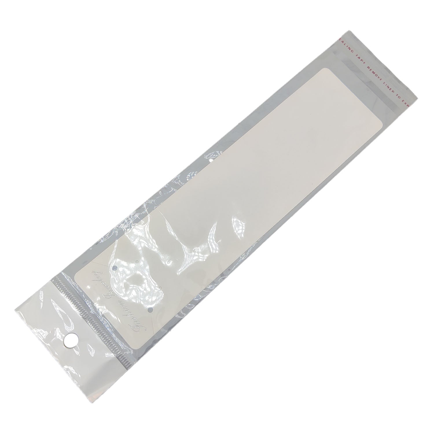 Paper Display Cards With Adhesive BOPP Covers (Set of 10) 21x5.5 CM Self Seal For Necklace Chain Jewellery Packaging
