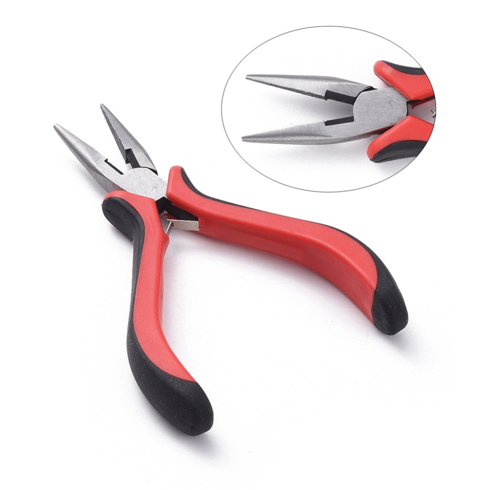 Wire Cutter Chain Nose Plier 5 Inch (1 Piece, Random Color) For Jewellery Making [jefs-dispcrdtool-00219-m15]