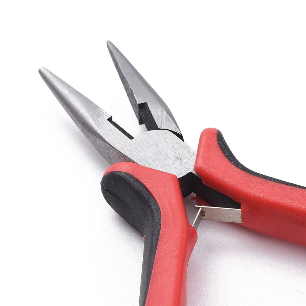 Wire Cutter Chain Nose Plier 5 Inch (1 Piece, Random Color) For Jewellery Making [jefs-dispcrdtool-00219-m15]