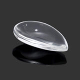 Glass Cabochons Embellishments 30x20x6 MM (Pack of 10 PCs) Drop Dome Flat Back Transparent For DIY Crafts Jewellery Making Magnets