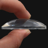 Glass Cabochons Embellishments 25x6 MM (Pack of 10 PCs) Round Dome Flat Back Transparent For DIY Crafts Jewellery Making Magnets