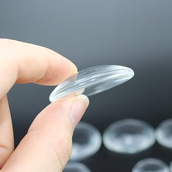 Glass Cabochons Embellishments 25x6 MM (Pack of 10 PCs) Round Dome Flat Back Transparent For DIY Crafts Jewellery Making Magnets