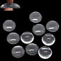 Glass Cabochons Embellishments 20x6 MM (Pack of 10 PCs) Round Dome Flat Back Transparent For DIY Crafts Jewellery Making Magnets