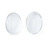 Glass Cabochons 20x15x5 MM (Pack of 10 PCs) Oval Dome Flat Back Transparent Embellishments For DIY Crafts Jewellery Making Magnets
