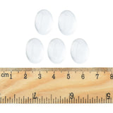 Glass Cabochons 18x13x4.5 MM (Pack of 10 PCs) Oval Dome Flat Back Transparent Embellishments For DIY Crafts Jewellery Making Magnets
