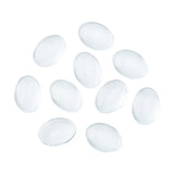 Glass Cabochons 18x13x4.5 MM (Pack of 10 PCs) Oval Dome Flat Back Transparent Embellishments For DIY Crafts Jewellery Making Magnets