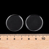 Glass Cabochons Embellishments 25x5 MM (Pack of 10 PCs) Round Double Side Flat Transparent For DIY Crafts Jewellery Making Magnets