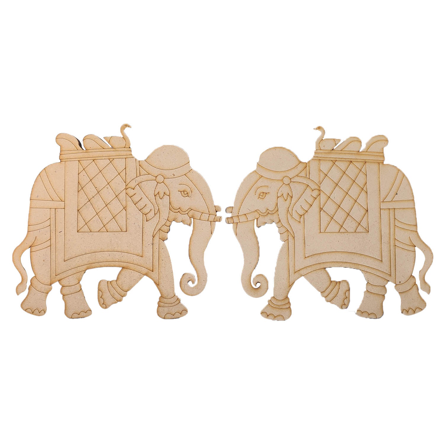 Pre-marked Laser Cut MDF Cutouts 6x5.5 Inch (1 Piece) Elephant 3mm Thick Wood Shapes Bases For DIY Painting Arts Decoration Wall Hanging Gifts [jefs-embelshcabo-00003-m9]