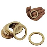 Wooden Rings 4x0.25 CM (10 Pieces) Round For Sewing Macrame Crochet DIY Crafts Painting Arts Decoration [jefs-embelshcabo-00004-m3]