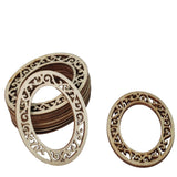 Wooden Rings 50x40x3 MM (10 Pieces) Oval For Sewing Macrame Crochet DIY Crafts Painting Arts Decoration [jefs-embelshcabo-00004-m6]